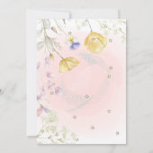 Wildflower eenhoorn vlinders sterren Baby shower Kaart (Achterkant)