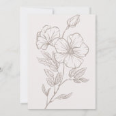 wildflower Eenvoudige kalligrafie Bewaar de datum Kaart (Achterkant)