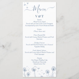 Wildflower eenvoudige minimalistische bruiloft menu