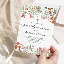 Wildflower Eerste Heilige Communie Kaart