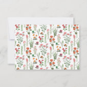 Wildflower Eerste Heilige Communie RSVP Kaartje (Achterkant)