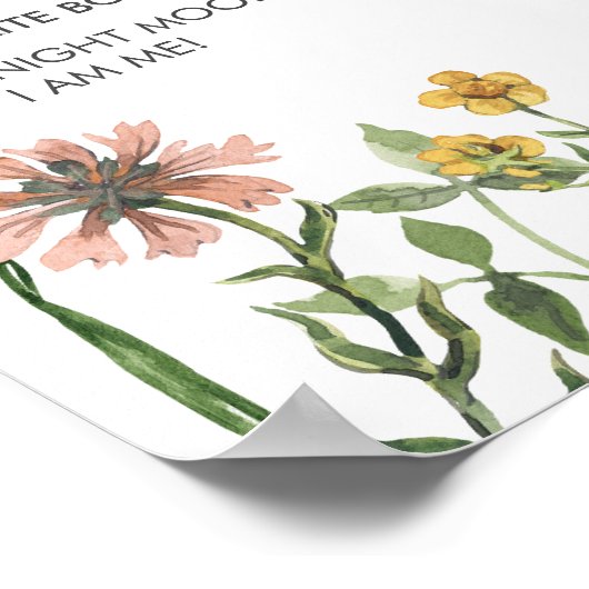 Wildflower eerste jaar eerste verjaardag mijlpaal poster (Hoek)