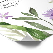 Wildflower eerste jaar eerste verjaardag mijlpaal poster (Hoek)