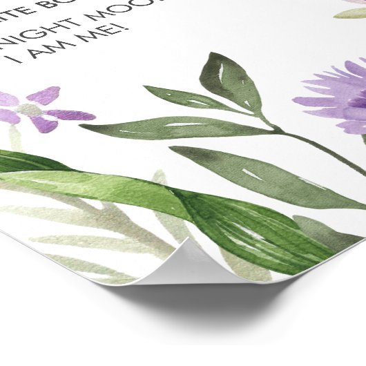 Wildflower eerste jaar eerste verjaardag mijlpaal poster (Hoek)