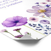 Wildflower eerste verjaardag mijlpaal Poster (Hoek)