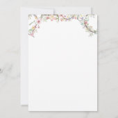 Wildflower eerste verjaardag uitnodiging (Achterkant)