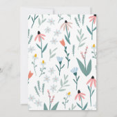 Wildflower eerste verjaardag - verticaal kaart (Achterkant)