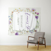 Wildflower eerste verjaardag wandkleed (In Situ (horizontaal))