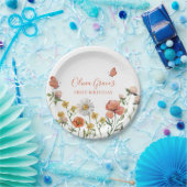 Wildflower eerste verjaardagsfeestje papieren bordje (Feest)