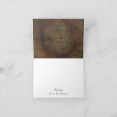 Wildflower eiken hout bruiloft dank u bedankkaart (Binnen)