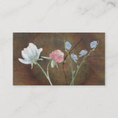 Wildflower eiken hout bruiloft website informatiekaartje (Achterkant)