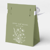 Wildflower Elegance-bruiloft Bedankdoosjes (Achterkant)