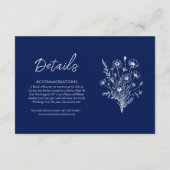 Wildflower Elegance-bruiloft details- Informatiekaartje (Achterkant)