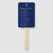 Wildflower Elegance-bruiloft programma Handwaaier (Achterkant)