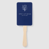 Wildflower Elegance-bruiloft programma Handwaaier (Voorkant)