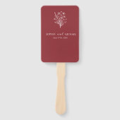 Wildflower Elegance-bruiloft programma Handwaaier (Voorkant)