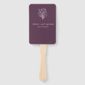 Wildflower Elegance-bruiloft programma Handwaaier (Voorkant)