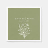 Wildflower Elegance-bruiloft- Servetten (Voorkant)