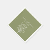 Wildflower Elegance-bruiloft- Servetten (Hoek)