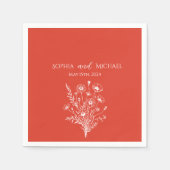 Wildflower Elegance-bruiloft- Servetten (Voorkant)