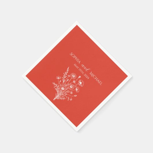 Wildflower Elegance-bruiloft- Servetten (Hoek)