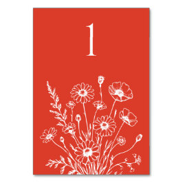 Wildflower Elegance-bruiloft tafel Kaart