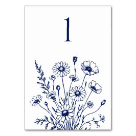 Wildflower Elegance-bruiloft tafel Kaart