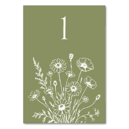 Wildflower Elegance-bruiloft tafel Kaart