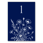 Wildflower Elegance-bruiloft tafel Kaart (Achterkant)