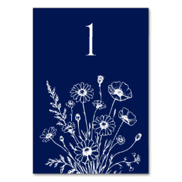 Wildflower Elegance-bruiloft tafel Kaart