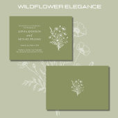 Wildflower Elegance Bruiloft Thema Uitnodiging