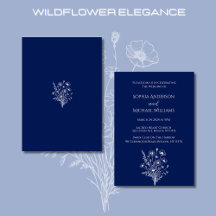 Wildflower Elegance Bruiloft Thema Uitnodiging