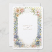  Wildflower Elegance bruiloft uitnodiging (Achterkant)