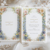  Wildflower Elegance bruiloft uitnodiging