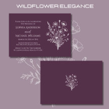 Wildflower Elegance-bruiloft uitnodiging