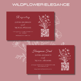 Wildflower Elegance-Registry-Honeymoon Visitekaartje