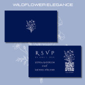 Wildflower Elegance-RSVP-QR-code Visitekaartje