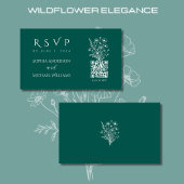Wildflower Elegance-RSVP-QR-code Visitekaartje