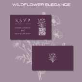 Wildflower Elegance-RSVP-QR-code Visitekaartje