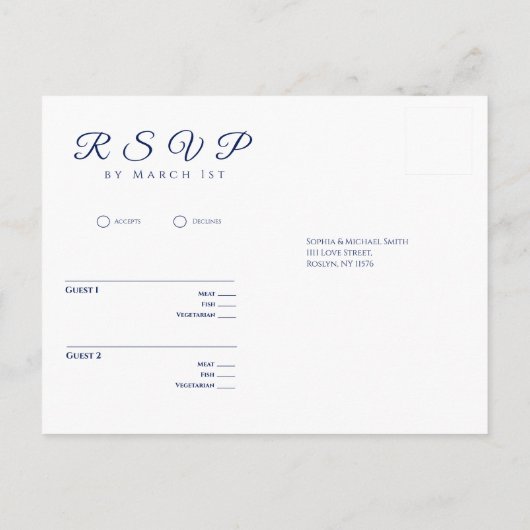 Wildflower Elegance-RSVP-Wedding- Briefkaart (Achterkant)