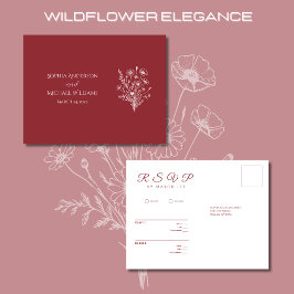 Wildflower Elegance-RSVP-Wedding- Briefkaart