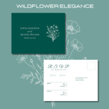 Wildflower Elegance-RSVP-Wedding- Briefkaart