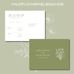 Wildflower Elegance-RSVP-Wedding- Briefkaart