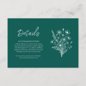 Wildflower Elegance Trouwdetails- Informatiekaartje (Achterkant)