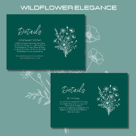 Wildflower Elegance Trouwdetails- Informatiekaartje