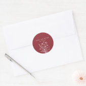 Wildflower Elegance Trouwstickers Ronde Sticker (Envelop)