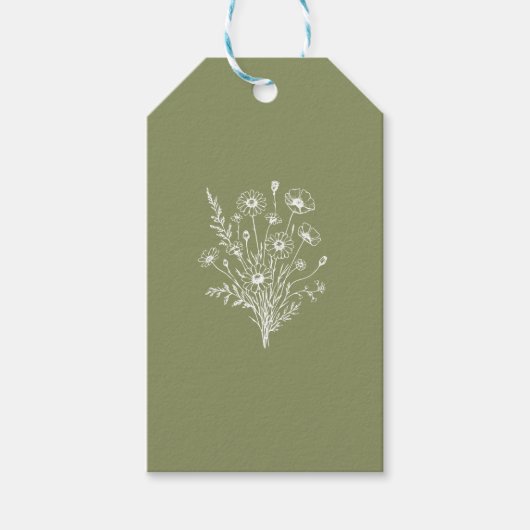 Wildflower Elegance-Wedding- Cadeaulabel (Voorkant)