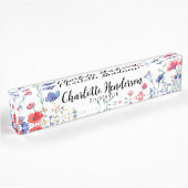 Wildflower Elegant Aangepaste Naam Bord Bezetting Naambordje