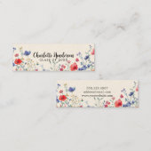 Wildflower Elegant afstuderen aangepaste naamkaart Contactkaartje (Voorkant / Achterkant)