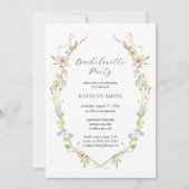 Wildflower Elegant Bloemen Bachelorette Party Kaart (Voorkant)